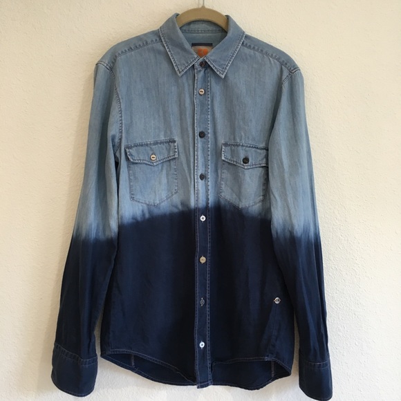 hugo boss denim shirt